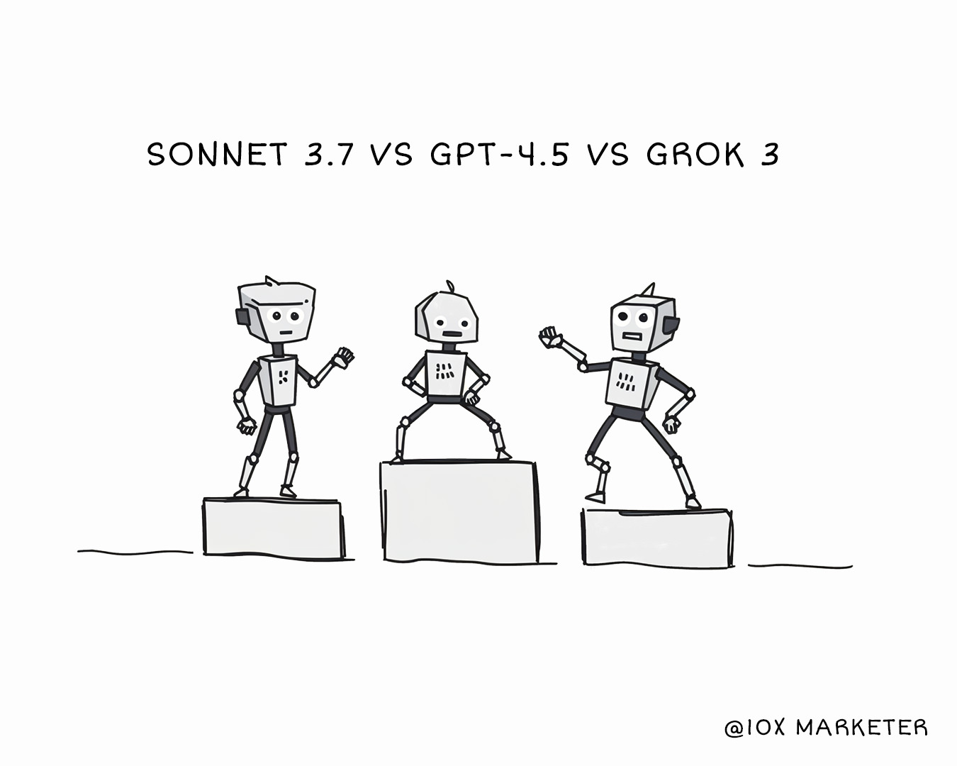 sonnet vs gpt 4.5 vs grok 3